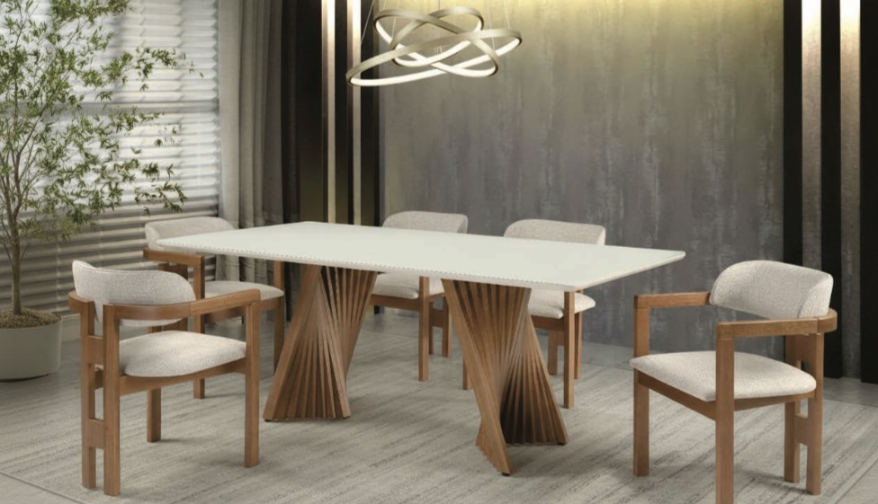 Mesa de jantar alto padrão